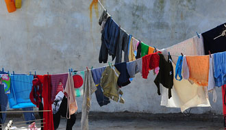 Linge sur les toits