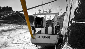 Schtroumpf en mer