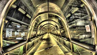 La passerelle, la Défense, Paris