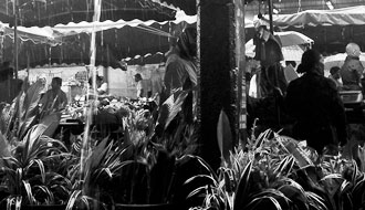 Marché de Cayenne sous la pluie