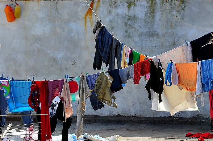 Linge sur les toits d’Azemmour, Maroc