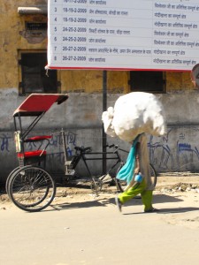 Transports à pied en Inde