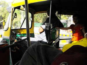 New Delhi en rickshaw