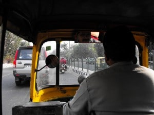 New Delhi en rickshaw