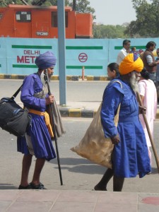 Guerriers sikhs, Delhi.