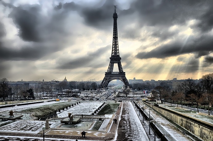 Esplanade du Trocadéro, vue sur la Tour Eiffel