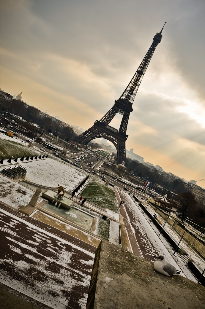 Esplanade du Trocadéro, vue sur la Tour Eiffel