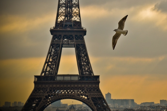 Esplanade du Trocadéro, vue sur la Tour Eiffel