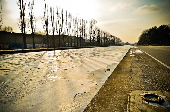 Bobigny - Canal de l'Ourcq gelé