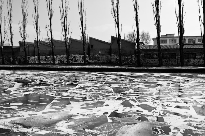 Bobigny - Canal de l'Ourcq gelé