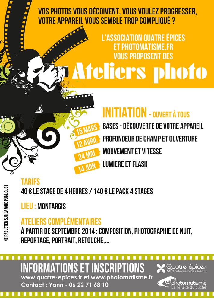 Ateliers, stages photo à Montargis