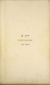 Edouard Hy, photographe à Montargis de 1880 à 1882