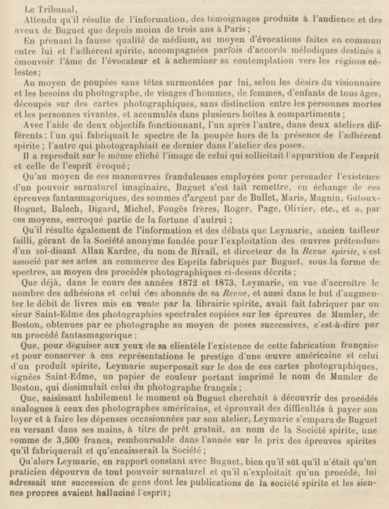 Jugement d'Edouard Buguet
