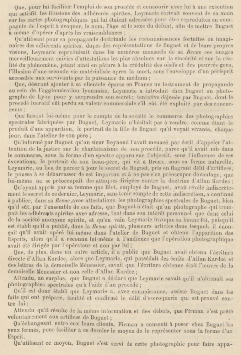 Jugement d'Edouard Buguet