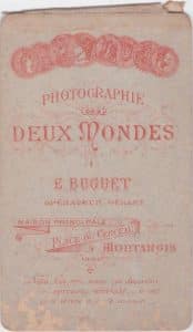Edouard Buguet, pseudonyme C. Robert, photographe à Montargis - Carte de visite