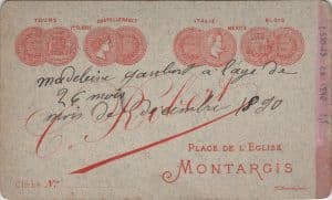 Edouard Buguet, pseudonyme C. Robert, photographe à Montargis - Carte de visite