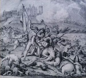 Gaillardin s'emparant de l'étendard de Warwick